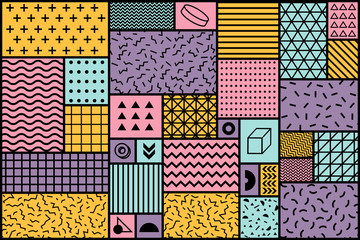 Memphis geometric background