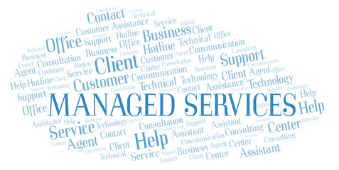 Managed Services word cloud.