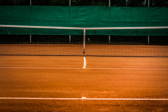 Tennis Asche Netz Detail