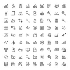 Statistics icon set