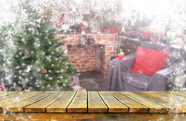 Fototapeta premium Christmas background table
