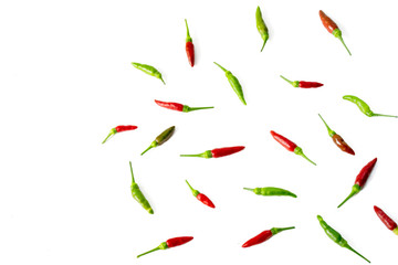 Chili on white background