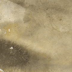 * Yellow watercolor and ink paper textures on white background. Chaotic stylish abstract organic design.