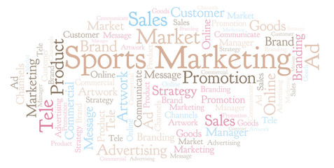 Word cloud with text Sports Marketing.