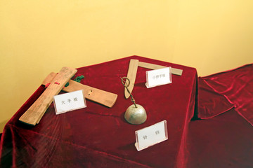 PingJu performance tools exhibition in ChengZhaoCai memorial hall, luannan county, hebei province, China