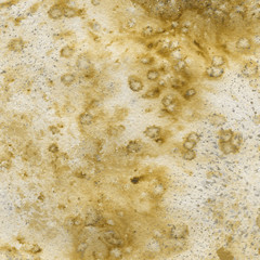 Yellow watercolor and ink paper textures on white background. Chaotic stylish abstract organic design.