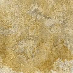 Yellow watercolor texture with abstract washes and brush strokes on the white paper background.