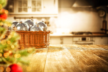 Table background and christmas time 