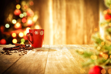 Table background and christmas time 