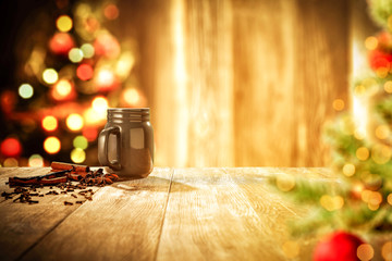 Table background and christmas time 