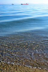 Far East, Sea of Japan, water surface, sea bottom, ship.