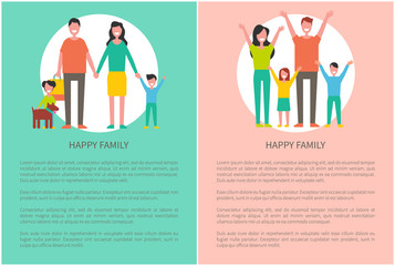 Happy Family Poster People Rising Hands Up Poster