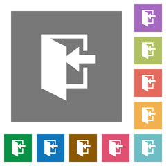Enter square flat icons