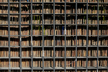 bamboo and metal fence background