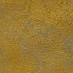 Gold acrylic paper textures on white background. Chaotic stylish abstract organic design.