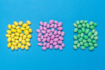 Different colorful fruit candy