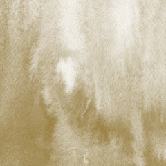 Yellow watercolor and ink paper textures on white background. Chaotic stylish abstract organic design.