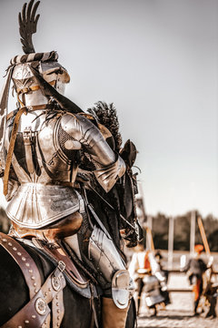 Medieval Knight On Horseback