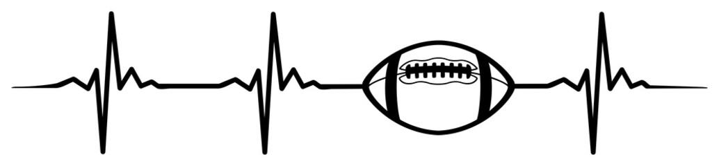 American Football heartbeat  isoliert  vektor - Herzschlag © endstern