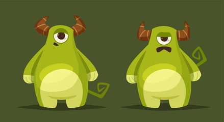 Funny cute monster character. Cartoon vector illustration. © dmitrymoi