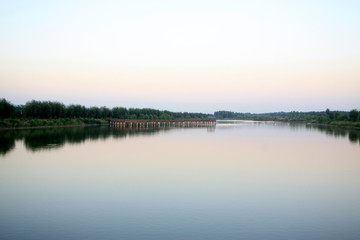 Fototapeta na wymiar River ecological park landscape in China
