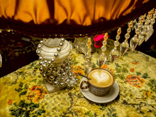 Old antique French Cafe Interior