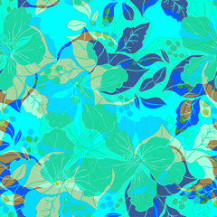 Fototapeta na wymiar Beautiful seamless floral pattern background. 