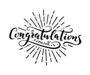 Congratulations lettering