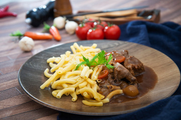 Ossobuco with italian pasta