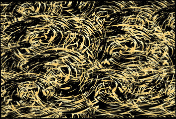 Black and gold background.