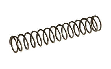 Spiral coil spring (with clipping path) isolated on white background