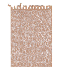 sheet of kraft paper with oil pastel white