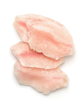 Top View Of Frozen Fish Fillet