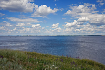 View of the Volga in the city district of Khvalynsk. Saratov region. Russia