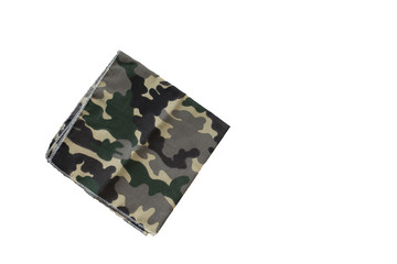 One handkerchief isolated on white background