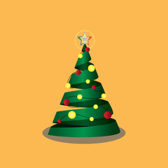 Christmas Tree Icon Vector