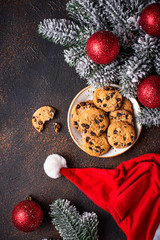 Cookies for Santa near the Christmas tree