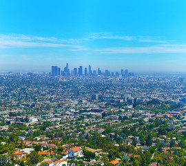 Panoramic landscape of the city of Los Angeles
