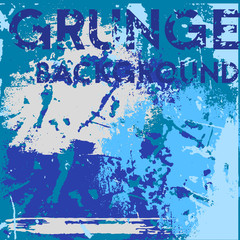 Grunge expressive background in winter palette. Vector illustration.