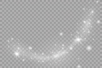 Glow light effect. Vector illustration. Christmas flash.Star dust. Decoration for advertising