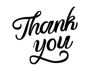 Thank you lettering. Vector illustration