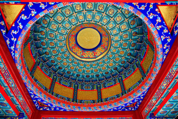 Chinese style painted dome