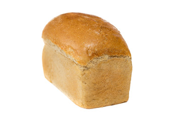 white bread loaf isolated. Loaf of bread isolated on white background