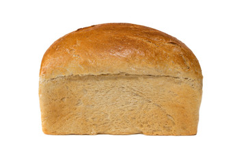 white bread loaf isolated. Loaf of bread isolated on white background