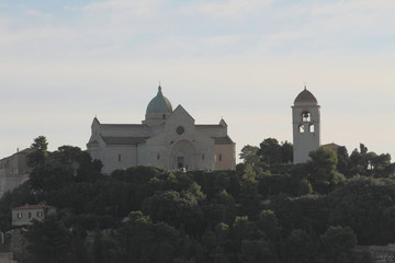 Naklejka premium Morning of September, Saint Ciriaco Cathedral. Ancona, Italy