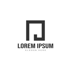 Initial letter logo template. Minimalist letter logo