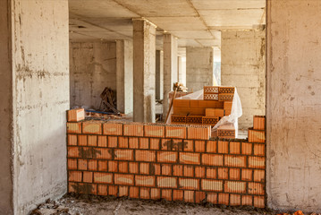 brickwork of walls