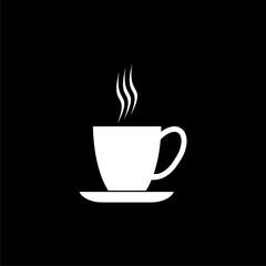 Coffee cup icon, Coffee cup logo, Coffee time, Coffee cup on dark background