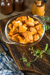 Cauliflower rosettes in a herbal marinade.