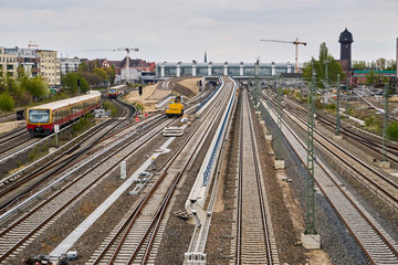 Fototapeta premium Baustelle rund um den Bahnhof Ostkreuz